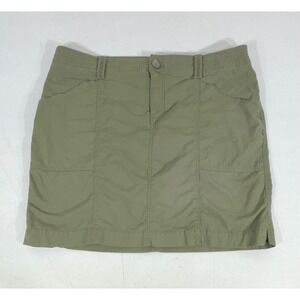 Chicos Skort Size 2 (US 12) Olive Green Cotton Blend Utility Hiking Outdoors